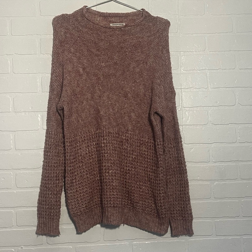 AMERICAN EAGLE OUTFITTERS Womens Pullover Sweater Mauve Knit Cotton Blend MED